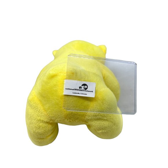 Sugar Loaf Toys 10" Yellow Bear Pink Nose Blue Feet Embroidered Life Is Good - Picture 6 of 9